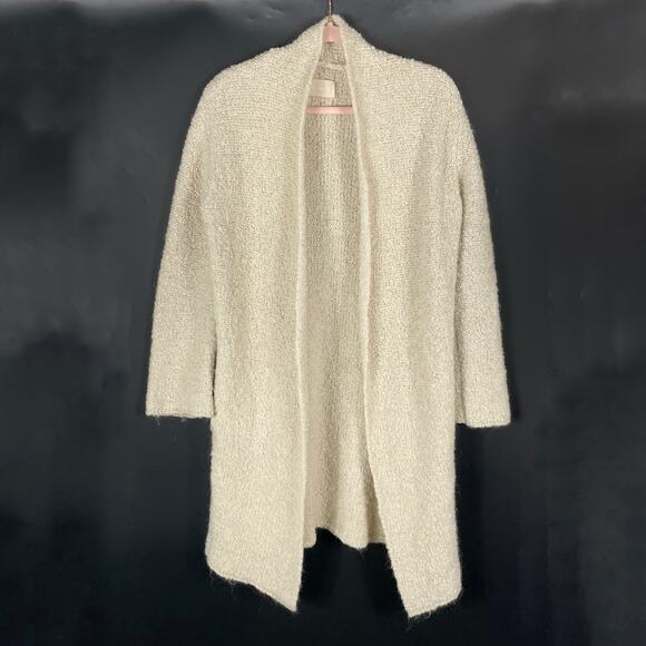 Zadig & Voltaire Celia Ma Cardigan Open Front Sweater Tan Wool Mohair Sz S - Picture 1 of 8